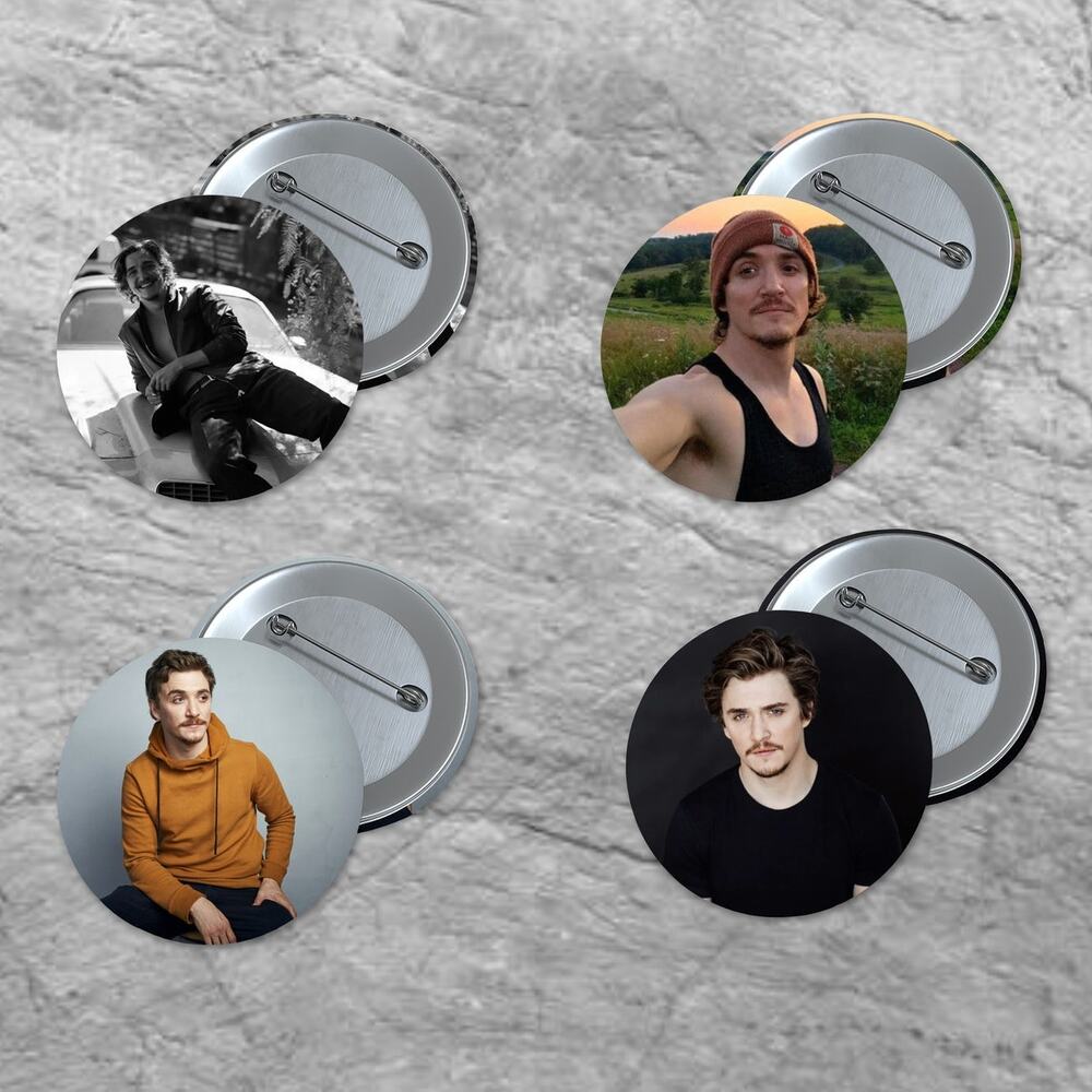 Kyle Gallner 1.5 inch Pinback Button 4 Pack Actor Pins Stocking Stuffer
